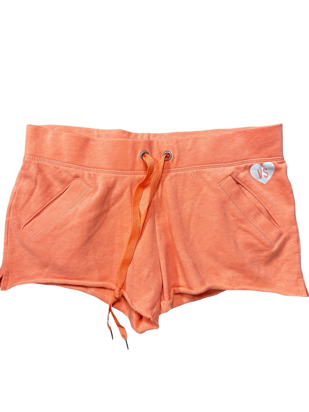 Victoria’s Secret VS Micro Lounge Shorts Orange Cotton Drawstring Y2K Low Rise